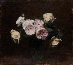 Still Life: Pink, white and yellow Roses by Henri Fantin-Latour