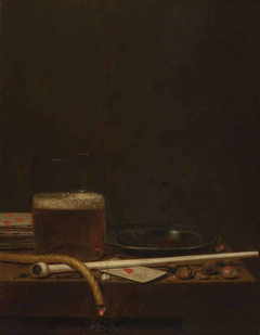 Still life with smoking requisites by Jan Jansz van de Velde