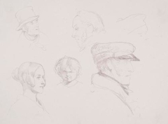 Study of Heads, Women, Children and Men - John Phillip - ABDAG014484.195 by John Phillip