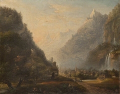 Subalpine Mountain Scenery with a Valley by Georgiana Chatterton