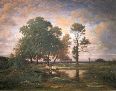 Summer Sunset by Théodore Rousseau