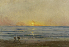 Sunset near Villerville by Charles-François Daubigny