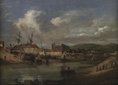 Swansea ferry by George Orleans Delamotte