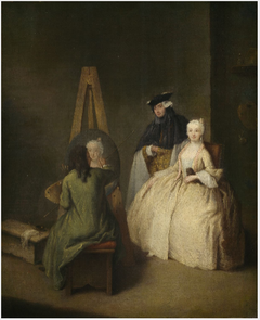 The Artist Painting a Lady's Portrait by Pietro Longhi