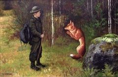 The Ash Lad and the Fox by Theodor Kittelsen