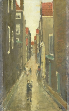 The Baanbrugsteeg looking from the Haarlemmerdijk towards the Vinkenstraat and the Brouwersgracht by George Hendrik Breitner