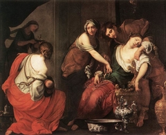 The Birth of Benjamin by Francesco Furini