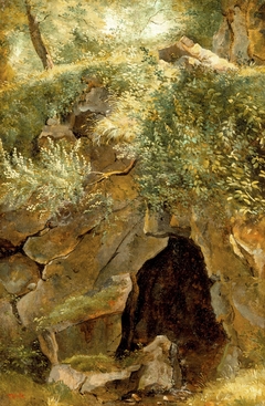 The Cave by Pierre Etienne Théodore Rousseau