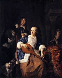 The Cittern Player by Gabriël Metsu