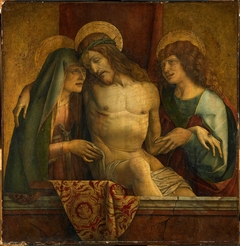 The Dead Christ between the Virgin and Saint John the Evangelist by Carlo Crivelli