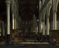 The Interior of the Oude Kerk, Amsterdam by Emanuel de Witte