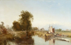 The Old Lock, Windsor by James Baker Pyne