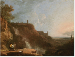 The Palace of Mycenas, Tivoli, and Distant View of Rome by Richard Wilson