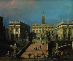 The Piazza del Campidoglio and the Cordonata by Canaletto