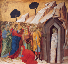 The Raising of Lazarus by Duccio di Buoninsegna