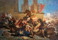 The Rape of the Sabine Women. by Eugène Delacroix