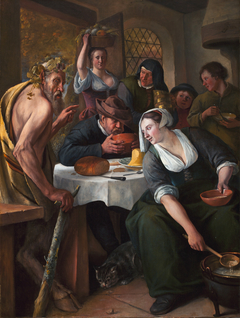 The Satyr and the Peasant "Who Blows Hot and Cold" by Jan Steen