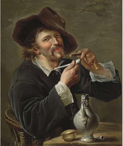 The Smoker by Petrus Staverenus