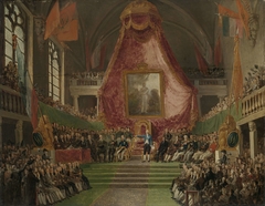 The Solemn Inauguration of University of Ghent by the Prince of Orange in the Throne Room of the Town Hall on 9 October 1817 by Mattheus Ignatius van Bree