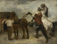 The Stud Farm by Théodore Géricault