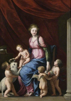 The Virgin and Child with Saint John the Baptist and Child Angels by Jacques Stella