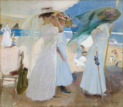 Under the Awning, Zarauz by Joaquín Sorolla