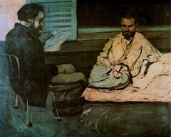 Paul Alexis reading to Émile Zola by Paul Cézanne