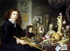 Vanitas with self-portrait by David Bailly