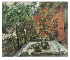 Vesper auf dem Balkon by Lovis Corinth