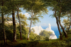 View of the sea from Møens Klint by P C Skovgaard