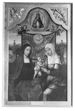 Virgin and Child Enthroned with Saint Anne by Anonymous