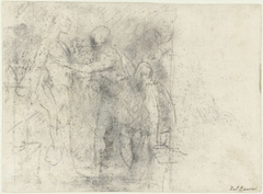 Vluchtige schets voor de apostel Thomas by Federico Barocci