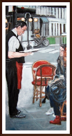 Waiter in Paris by Leszek Gaczkowski