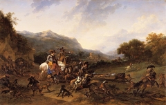 Wild boar hunt by Nicolaes Pieterszoon Berchem