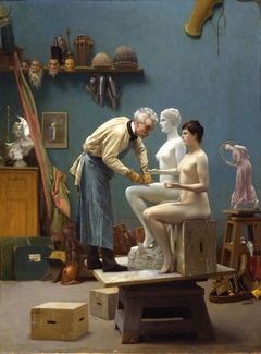 Working in Marble, or The Artist Sculpting Tanagra by Jean-Léon Gérôme