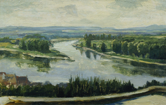 Zusammenfluss von Moldau und Elbe by Ferdinand Frantisek Engelmüller