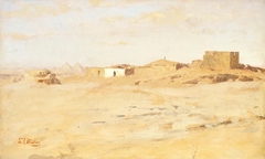 A Desert Village, Egypt by Leopold Müller