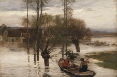 A Flood by Léon Augustin Lhermitte