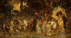 A Garden Fête by Adolphe Joseph Thomas Monticelli