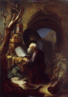 A Hermit at Prayer by Gerrit Dou