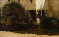 A Mill Wheel by Jean-Baptiste-Camille Corot