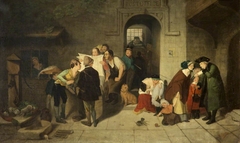 A Scene outside a Post Office by Edward Villiers Rippingille