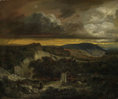 Abendliche Landschaft mit heimkehrenden Einsiedler by Anselm Feuerbach