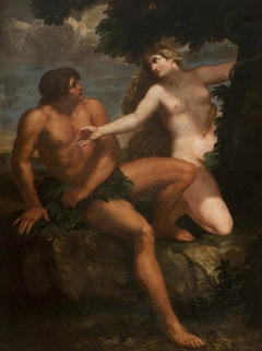 Adam and Eve (after Pietro da Cortona) by Johann Carl Loth