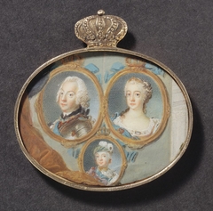 Adolf Fredrik, Lovisa Ulrika och prins Gustav by Niclas Lafrensen the Elder