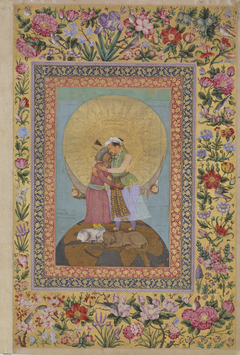 Allegorical representation of Emperor Jahangir and Shah by Abu'l Hasan