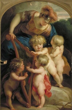 Allegory, Minerva with Three Putti by Jacob de Wit