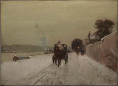 Along the Seine, Winter by Childe Hassam