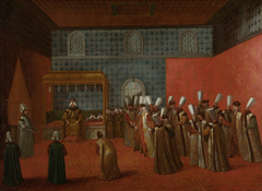 Ambassador Cornelis Calkoen at his Audience with Sultan Ahmed III by Jean Baptiste Vanmour