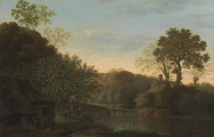 An Autumn Landscape with Apple Picker by George Smith